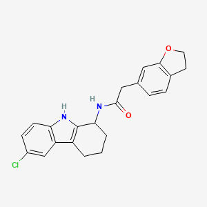 N-(6-chloro-2,3,4,9-tetrahydro-1H-carbazol-1-yl)-2-(2,3-dihydrobenzofuran-6-yl)acetamide