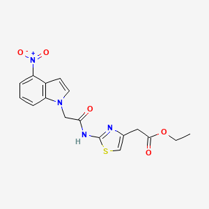 ethyl (2-{[(4-nitro-1H-indol-1-yl)acetyl]amino}-1,3-thiazol-4-yl)acetate