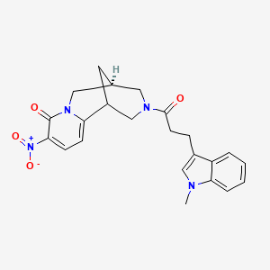 (1S,5S)-3-[3-(1-methyl-1H-indol-3-yl)propanoyl]-9-nitro-1,2,3,4,5,6-hexahydro-8H-1,5-methanopyrido[1,2-a][1,5]diazocin-8-one