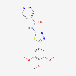 N-[5-(3,4,5-trimethoxyphenyl)-1,3,4-thiadiazol-2-yl]pyridine-4-carboxamide