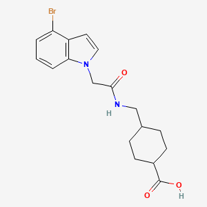 trans-4-({[(4-bromo-1H-indol-1-yl)acetyl]amino}methyl)cyclohexanecarboxylic acid