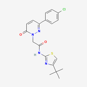 molecular formula C19H19ClN4O2S B11004123 N-[(2Z)-4-tert-butyl-1,3-thiazol-2(3H)-ylidene]-2-[3-(4-chlorophenyl)-6-oxopyridazin-1(6H)-yl]acetamide 