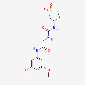 molecular formula C15H21N3O6S B11004165 N-(3,5-dimethoxyphenyl)-N~2~-[(1,1-dioxidotetrahydrothiophen-3-yl)carbamoyl]glycinamide 