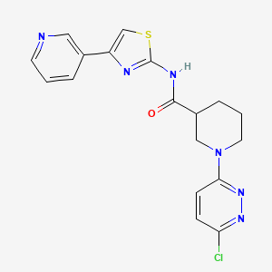 molecular formula C18H17ClN6OS B11004177 1-(6-chloropyridazin-3-yl)-N-[4-(pyridin-3-yl)-1,3-thiazol-2-yl]piperidine-3-carboxamide 