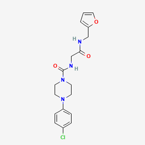 4-(4-chlorophenyl)-N-{2-[(furan-2-ylmethyl)amino]-2-oxoethyl}piperazine-1-carboxamide