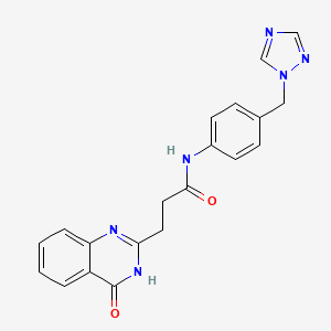 3-(4-hydroxyquinazolin-2-yl)-N-[4-(1H-1,2,4-triazol-1-ylmethyl)phenyl]propanamide