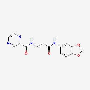 N-[3-(1,3-benzodioxol-5-ylamino)-3-oxopropyl]pyrazine-2-carboxamide