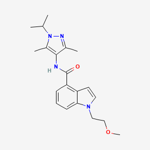 N-[3,5-dimethyl-1-(propan-2-yl)-1H-pyrazol-4-yl]-1-(2-methoxyethyl)-1H-indole-4-carboxamide