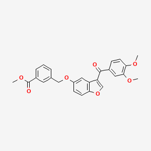 Methyl 3-[({3-[(3,4-dimethoxyphenyl)carbonyl]-1-benzofuran-5-yl}oxy)methyl]benzoate