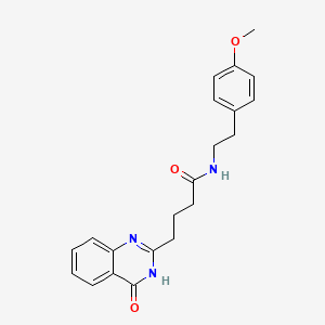 molecular formula C21H23N3O3 B11004231 N-[2-(4-methoxyphenyl)ethyl]-4-(4-oxo-3,4-dihydroquinazolin-2-yl)butanamide 