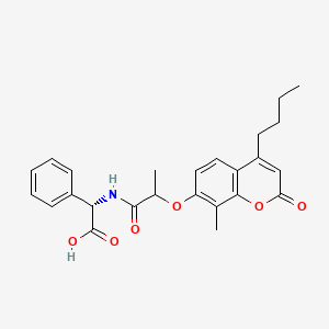 molecular formula C25H27NO6 B11004237 (2S)-({2-[(4-butyl-8-methyl-2-oxo-2H-chromen-7-yl)oxy]propanoyl}amino)(phenyl)ethanoic acid 