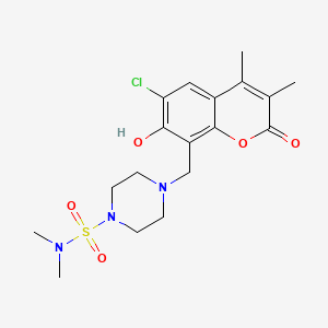 molecular formula C18H24ClN3O5S B11004238 4-[(6-chloro-7-hydroxy-3,4-dimethyl-2-oxo-2H-chromen-8-yl)methyl]-N,N-dimethylpiperazine-1-sulfonamide 