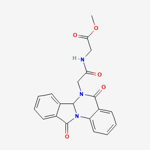 methyl N-[(5,11-dioxo-6a,11-dihydroisoindolo[2,1-a]quinazolin-6(5H)-yl)acetyl]glycinate