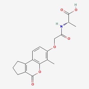 N-{[(6-methyl-4-oxo-1,2,3,4-tetrahydrocyclopenta[c]chromen-7-yl)oxy]acetyl}-L-alanine