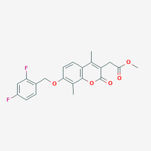 methyl {7-[(2,4-difluorobenzyl)oxy]-4,8-dimethyl-2-oxo-2H-chromen-3-yl}acetate