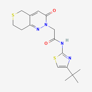 N-(4-tert-butyl-1,3-thiazol-2-yl)-2-(3-oxo-3,5,7,8-tetrahydro-2H-thiopyrano[4,3-c]pyridazin-2-yl)acetamide