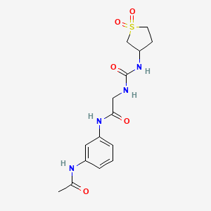 N-[3-(acetylamino)phenyl]-N~2~-[(1,1-dioxidotetrahydrothiophen-3-yl)carbamoyl]glycinamide