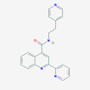 molecular formula C22H18N4O B11004323 2-(pyridin-2-yl)-N-[2-(pyridin-4-yl)ethyl]quinoline-4-carboxamide 