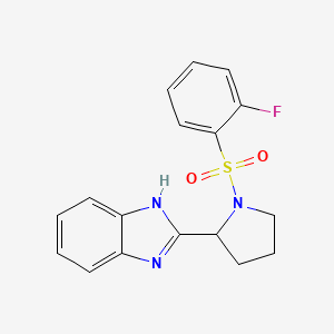 2-{1-[(2-fluorophenyl)sulfonyl]pyrrolidin-2-yl}-1H-benzimidazole