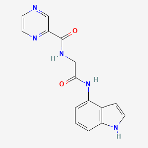 N-[2-(1H-indol-4-ylamino)-2-oxoethyl]pyrazine-2-carboxamide