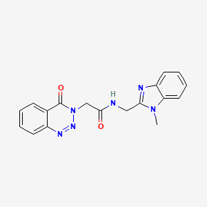 N-[(1-methyl-1H-benzimidazol-2-yl)methyl]-2-(4-oxo-1,2,3-benzotriazin-3(4H)-yl)acetamide