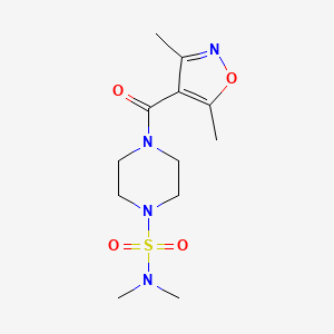 molecular formula C12H20N4O4S B11004340 4-[(3,5-dimethyl-1,2-oxazol-4-yl)carbonyl]-N,N-dimethylpiperazine-1-sulfonamide 