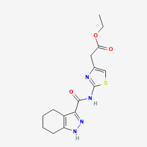 ethyl {2-[(4,5,6,7-tetrahydro-1H-indazol-3-ylcarbonyl)amino]-1,3-thiazol-4-yl}acetate