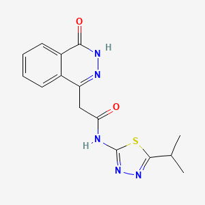 molecular formula C15H15N5O2S B11004376 2-(4-hydroxyphthalazin-1-yl)-N-[5-(propan-2-yl)-1,3,4-thiadiazol-2-yl]acetamide 