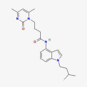 4-(4,6-dimethyl-2-oxopyrimidin-1(2H)-yl)-N-[1-(3-methylbutyl)-1H-indol-4-yl]butanamide