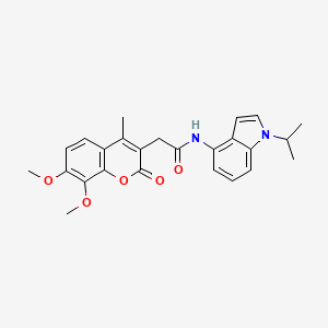 2-(7,8-dimethoxy-4-methyl-2-oxo-2H-chromen-3-yl)-N-[1-(propan-2-yl)-1H-indol-4-yl]acetamide