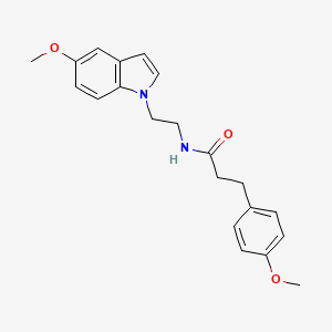 molecular formula C21H24N2O3 B11004398 N-[2-(5-methoxy-1H-indol-1-yl)ethyl]-3-(4-methoxyphenyl)propanamide 