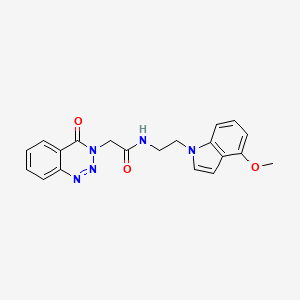 N-[2-(4-methoxy-1H-indol-1-yl)ethyl]-2-(4-oxo-1,2,3-benzotriazin-3(4H)-yl)acetamide