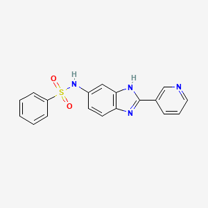 N-[2-(pyridin-3-yl)-1H-benzimidazol-5-yl]benzenesulfonamide