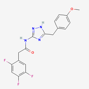 N-[3-(4-methoxybenzyl)-1H-1,2,4-triazol-5-yl]-2-(2,4,5-trifluorophenyl)acetamide