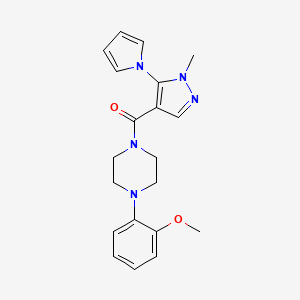 molecular formula C20H23N5O2 B11004468 [4-(2-methoxyphenyl)piperazin-1-yl][1-methyl-5-(1H-pyrrol-1-yl)-1H-pyrazol-4-yl]methanone 