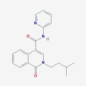 molecular formula C20H21N3O2 B11004470 2-(3-methylbutyl)-1-oxo-N-(pyridin-2-yl)-1,2-dihydroisoquinoline-4-carboxamide 