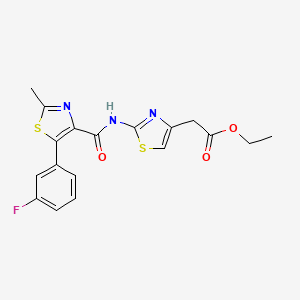 Ethyl [2-({[5-(3-fluorophenyl)-2-methyl-1,3-thiazol-4-yl]carbonyl}amino)-1,3-thiazol-4-yl]acetate