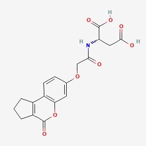 N-{[(4-oxo-1,2,3,4-tetrahydrocyclopenta[c]chromen-7-yl)oxy]acetyl}-L-aspartic acid