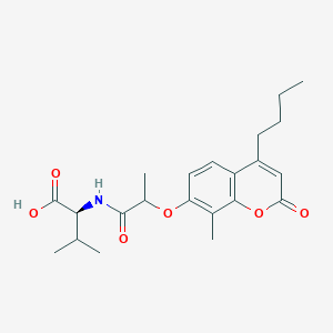 molecular formula C22H29NO6 B11004503 N-{2-[(4-butyl-8-methyl-2-oxo-2H-chromen-7-yl)oxy]propanoyl}-L-valine 