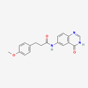 molecular formula C18H17N3O3 B11004536 3-(4-methoxyphenyl)-N-(4-oxo-3,4-dihydroquinazolin-6-yl)propanamide 