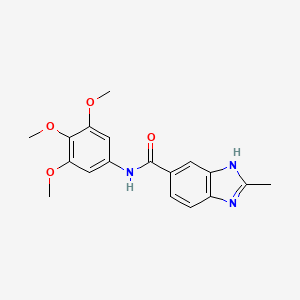 2-methyl-N-(3,4,5-trimethoxyphenyl)-1H-benzimidazole-6-carboxamide