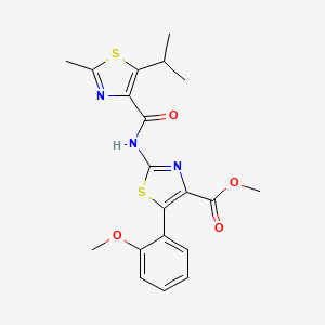 Methyl 5-(2-methoxyphenyl)-2-({[2-methyl-5-(propan-2-yl)-1,3-thiazol-4-yl]carbonyl}amino)-1,3-thiazole-4-carboxylate