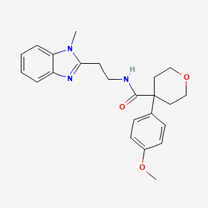 4-(4-methoxyphenyl)-N-[2-(1-methyl-1H-benzimidazol-2-yl)ethyl]tetrahydro-2H-pyran-4-carboxamide