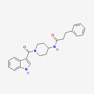 molecular formula C23H25N3O2 B11004606 N-[1-(1H-indol-3-ylcarbonyl)piperidin-4-yl]-3-phenylpropanamide 