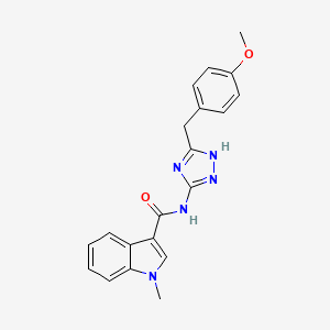 N-[3-(4-methoxybenzyl)-1H-1,2,4-triazol-5-yl]-1-methyl-1H-indole-3-carboxamide