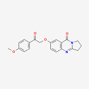 molecular formula C20H18N2O4 B11004619 7-[2-(4-methoxyphenyl)-2-oxoethoxy]-2,3-dihydropyrrolo[2,1-b]quinazolin-9(1H)-one 