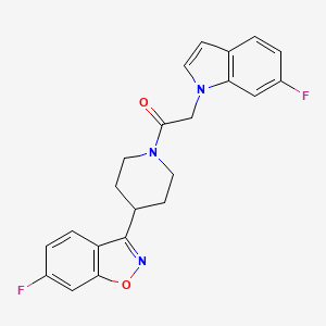 1-[4-(6-fluoro-1,2-benzoxazol-3-yl)piperidin-1-yl]-2-(6-fluoro-1H-indol-1-yl)ethanone