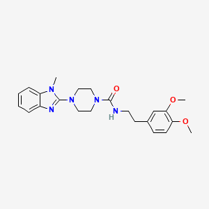 N-[2-(3,4-dimethoxyphenyl)ethyl]-4-(1-methyl-1H-benzimidazol-2-yl)-1-piperazinecarboxamide