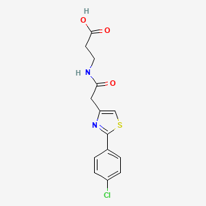 3-(2-(2-(4-Chlorophenyl)thiazol-4-yl)acetamido)propanoic acid