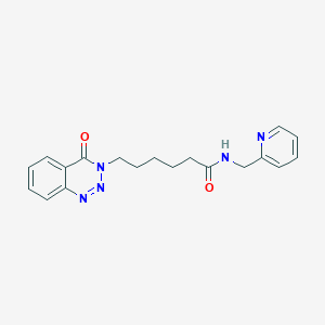 molecular formula C19H21N5O2 B11004648 6-(4-oxo-1,2,3-benzotriazin-3(4H)-yl)-N-(pyridin-2-ylmethyl)hexanamide 